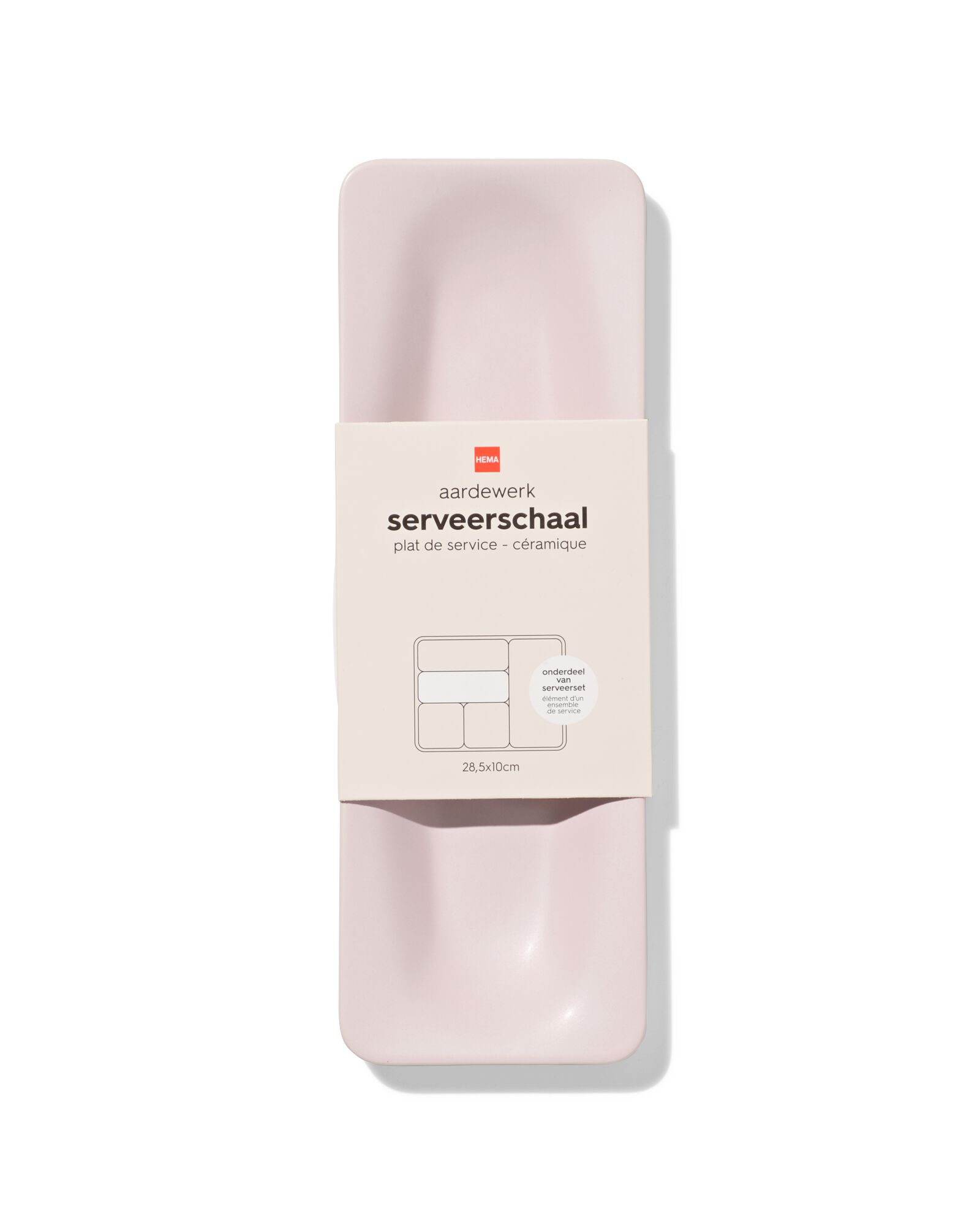 planche de service 28,5x2cm fa&iuml;ence rose - 9650392 - HEMA