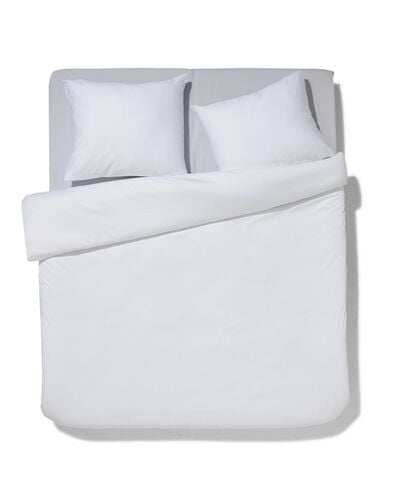 housse de couette 240x200/220cm satin blanc - 5790151 - HEMA