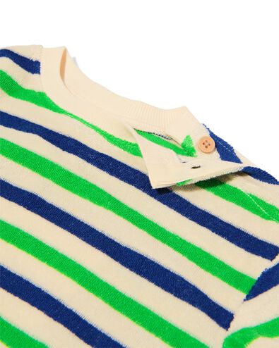 Babypullover aus Frottee, gestreift ecru ecru - 33175670ECRU - HEMA