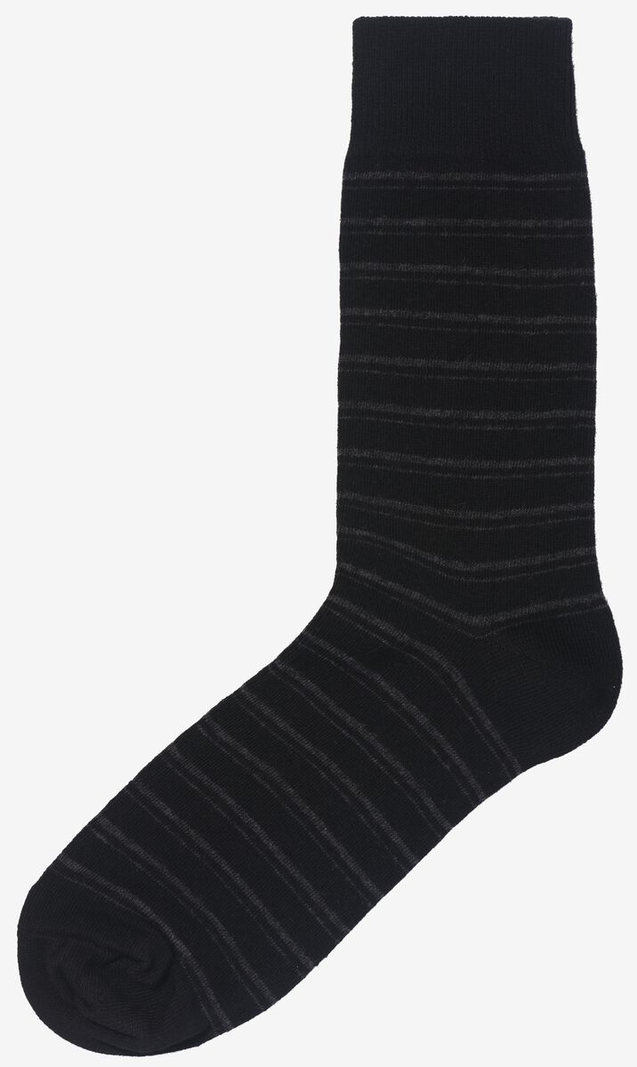 5 paires de chaussettes homme avec coton noir - 1000028309 - HEMA