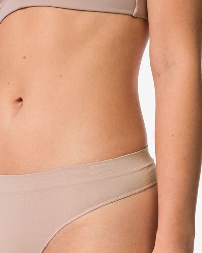 Damenstring, nahtlos, aus Mikrofaser beige beige - 19607620BEIGE - HEMA