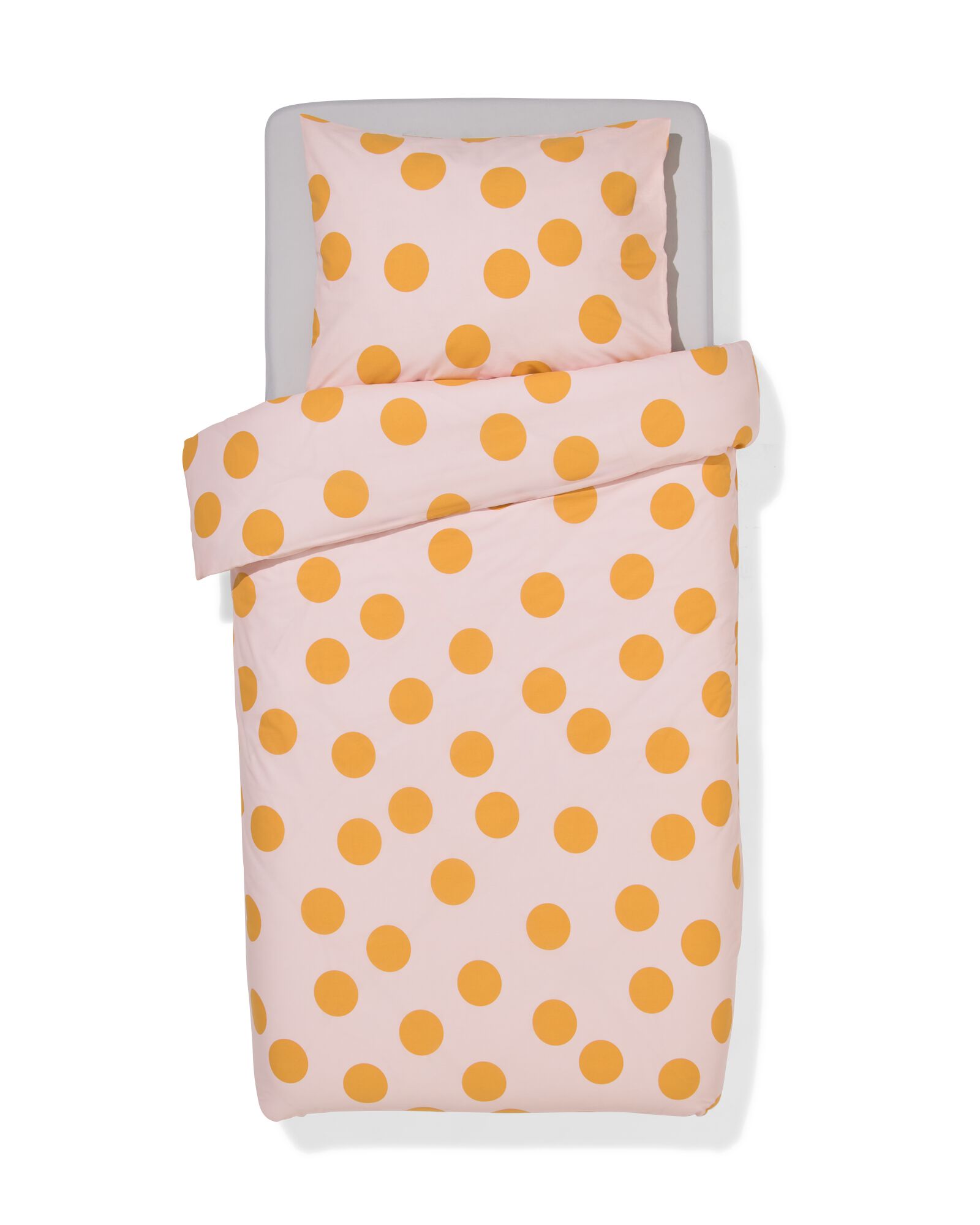 dekbedovertrek 140x200/220cm zacht katoen stippen roze - 5750143 - HEMA