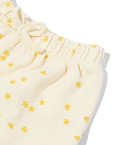 ensemble de vêtements t-shirt et short nouveau-né fleurs jaune pâle jaune pâle - 33498710LIGHTYELLOW - HEMA
