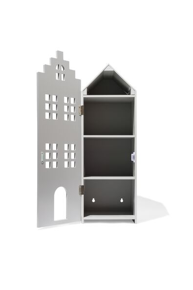 Grachtenhaus, Holz, 24.5 x 25 x 75 cm, grau - 15130162 - HEMA