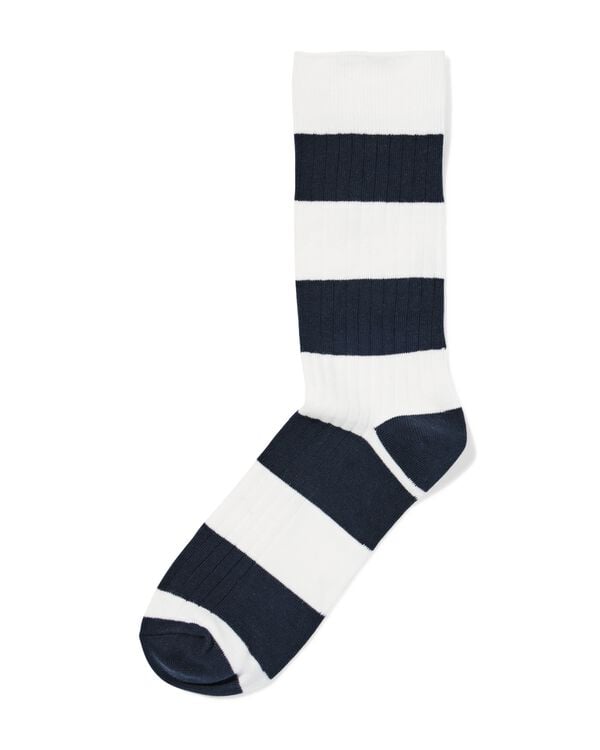 chaussettes à rayures homme bleu foncé bleu foncé - 4170420DARKBLUE - HEMA