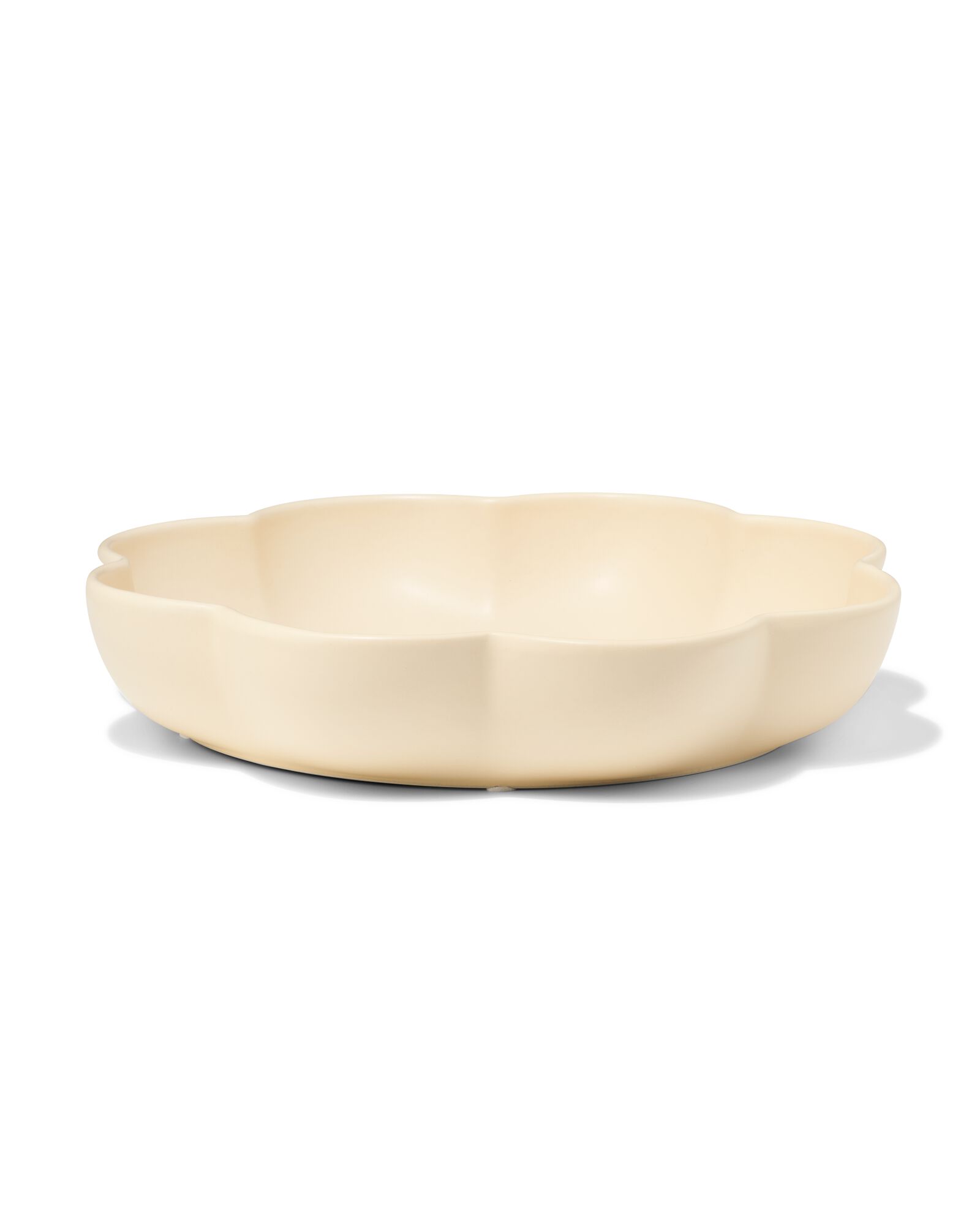 Schale, ⌀ 30 x 6 cm, Keramik, Blumenform, Sand - 13325056 - HEMA