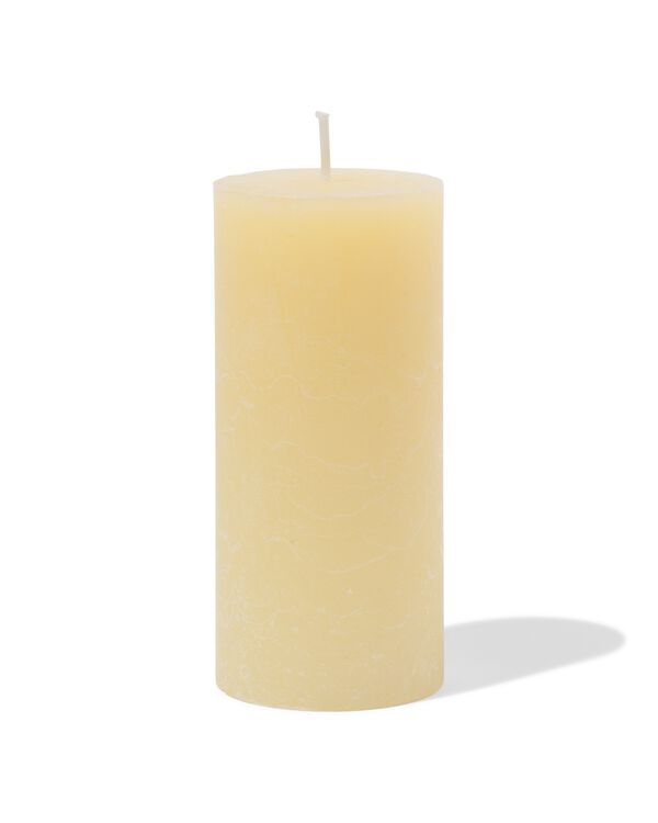 rustieke kaarsen lichtgeel lichtgeel - 1000028016 - HEMA