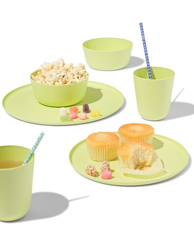 assiette &Oslash; 25 cm bioplastique vert clair - 41840239 - HEMA