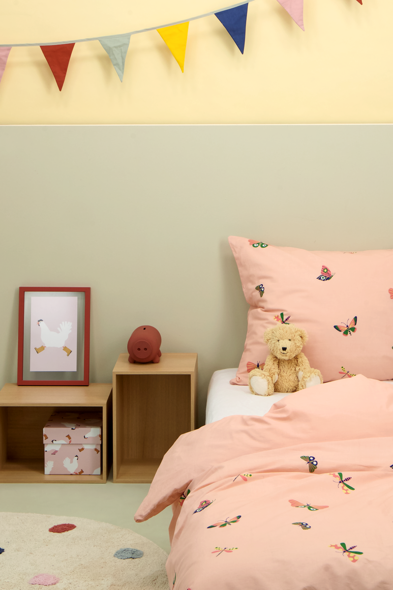 Kinder-Bettwäsche, Soft Cotton, 140 x 200 cm, Schmetterlinge - 5720125 - HEMA