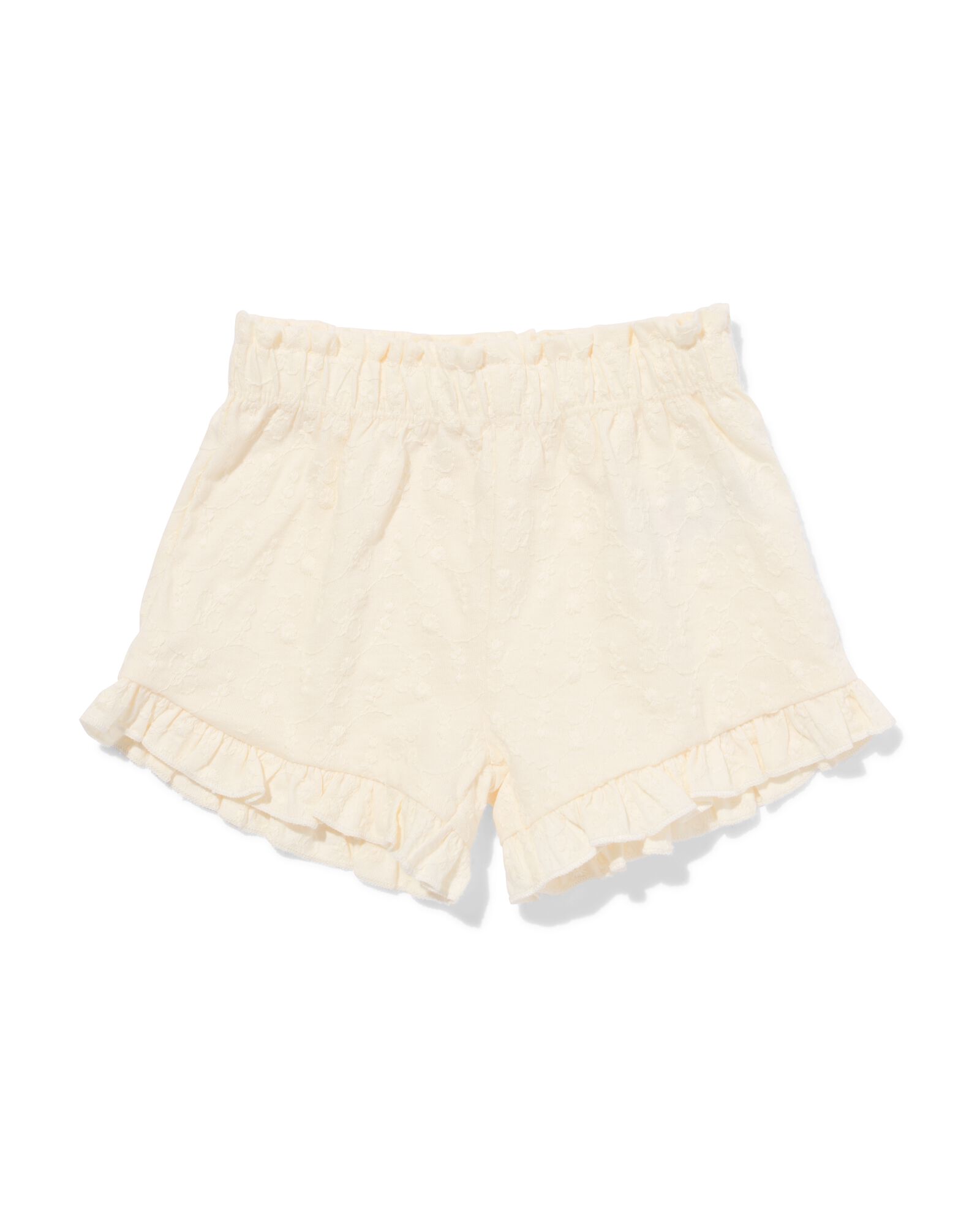 short b&eacute;b&eacute; coupe confortable jersey broderie blanc cass&eacute; blanc cass&eacute; - 33004080OFFWHITE - HEMA