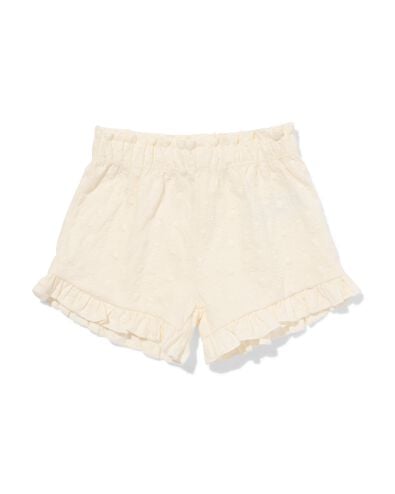 short b&eacute;b&eacute; coupe confortable jersey broderie blanc cass&eacute; blanc cass&eacute; - 33004080OFFWHITE - HEMA