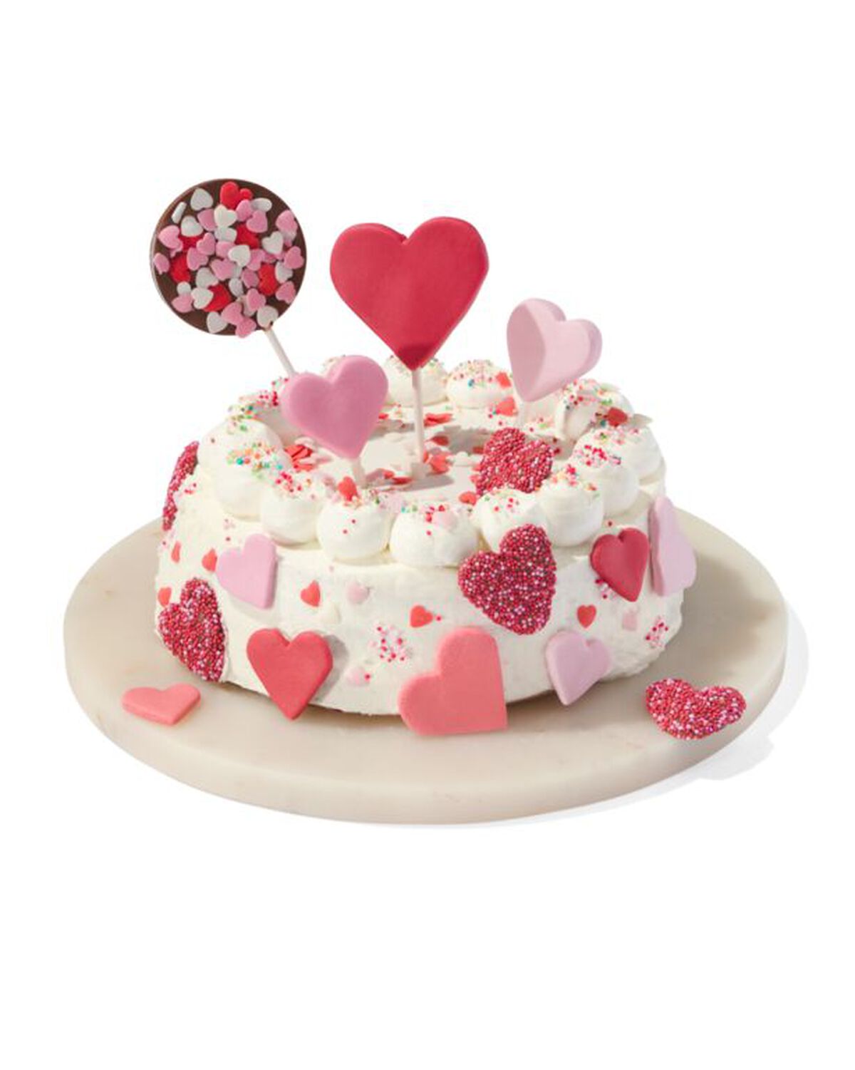 décoration de gâteau en forme de cœurs - 200755 - HEMA