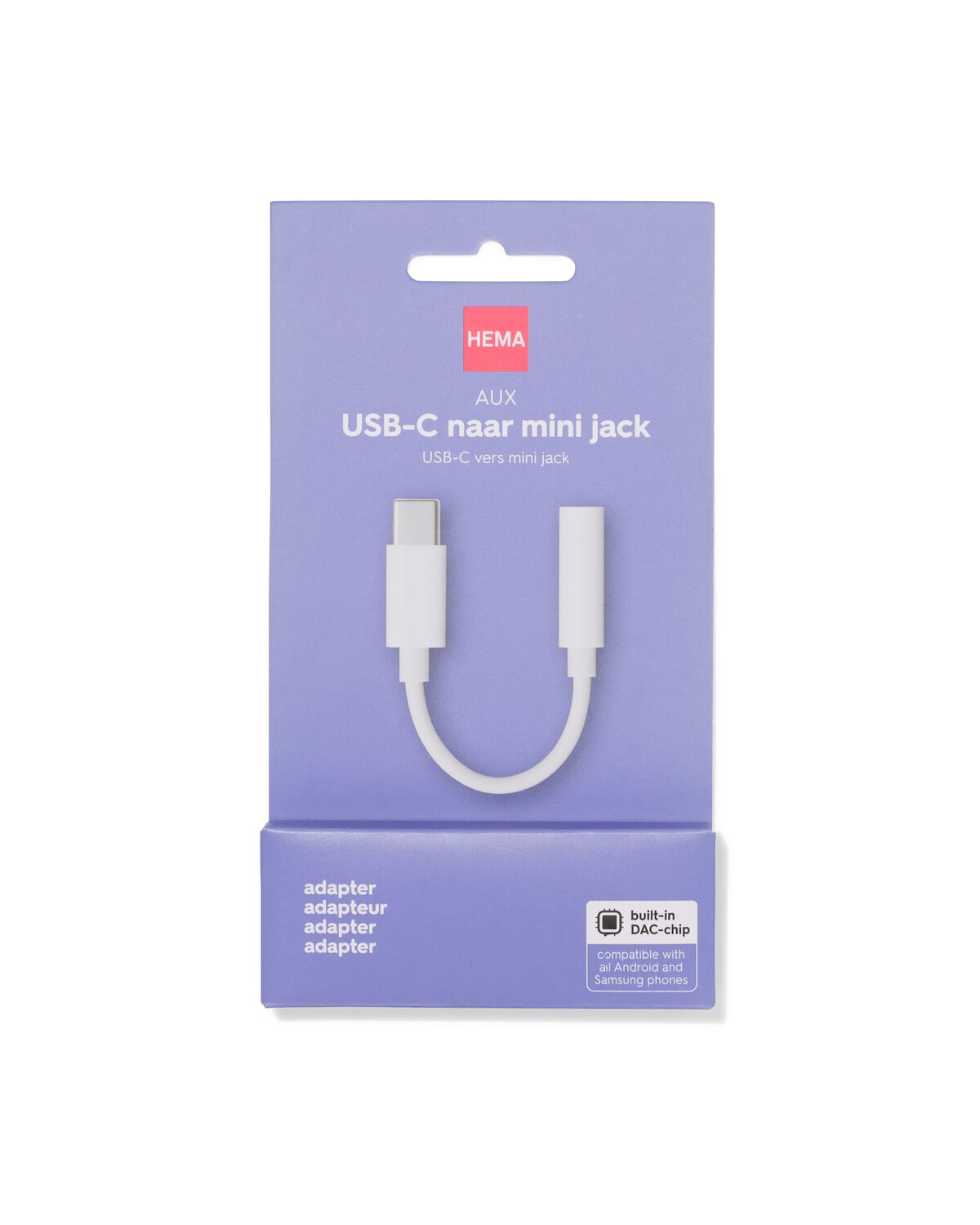Adaptador USB C a Jack 3.5 mm NANOCABLE 10.24.1205-W Blanco | Leroy Merlin