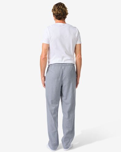 herenpyjamabroek flanel ruiten donkerblauw donkerblauw - 23675710DARKBLUE - HEMA