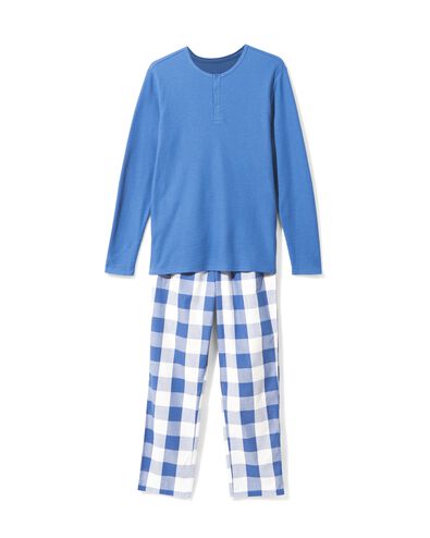 pyjama homme popeline bleu clair M - 23611331 - HEMA