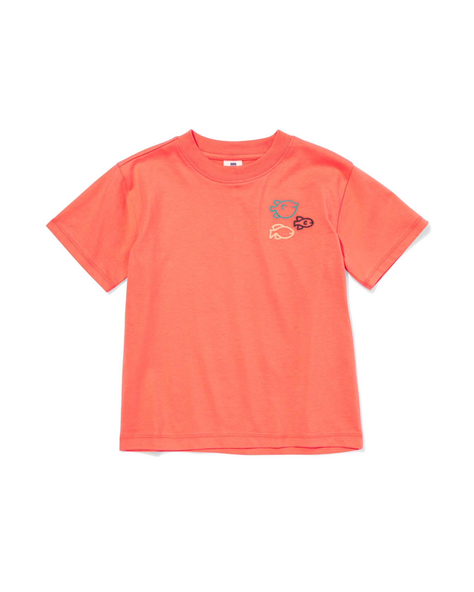 kinder T-shirt dieren koraal koraal - 30717803CORAL - HEMA