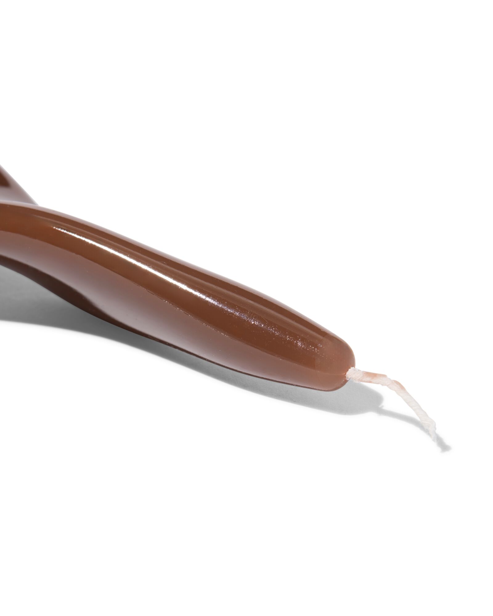 bougie d'int&eacute;rieur XL ⌀4,3x27cm torsad&eacute;e marron - 13506118 - HEMA