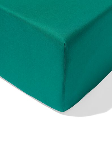 drap-housse 80x200cm coton doux vert fonc&eacute;  - 5160026 - HEMA