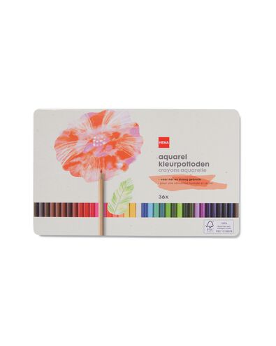 36 crayons de couleur aquarelle - 60720096 - HEMA
