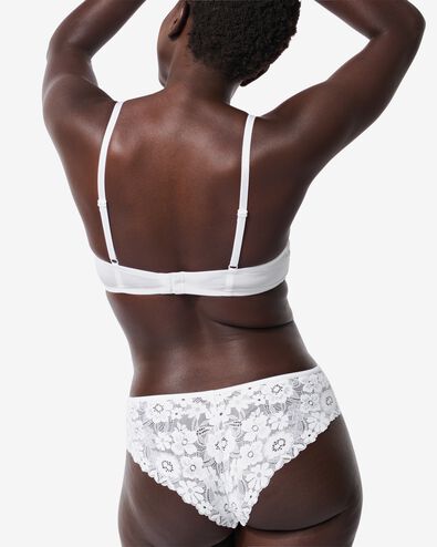 damesbrazilian micro met kant wit wit - 19620124WHITE - HEMA