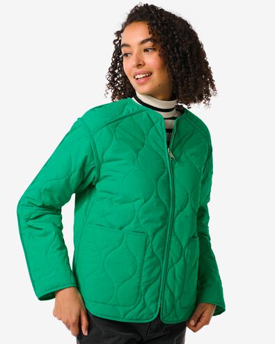 manteau réversible femme Eloise avec manches zippées vert S - 36279766 - HEMA