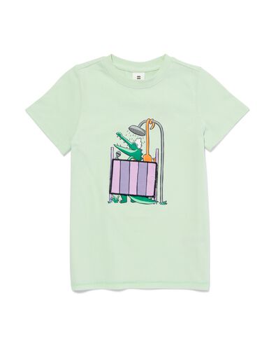 t-shirt enfant avec crocodile vert 122/128 - 30783305 - HEMA