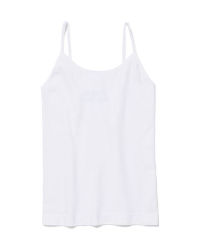 d&eacute;bardeur l&eacute;g&egrave;rement correcteur &agrave; bretelles spaghetti coton blanc blanc - 21530124WHITE - HEMA