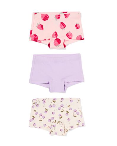 kinderboxers kersen - 3 stuks roze roze - 19301360PINK - HEMA