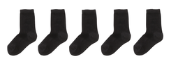 5er-Pack Kinder-Socken schwarz schwarz - 1000001852 - HEMA