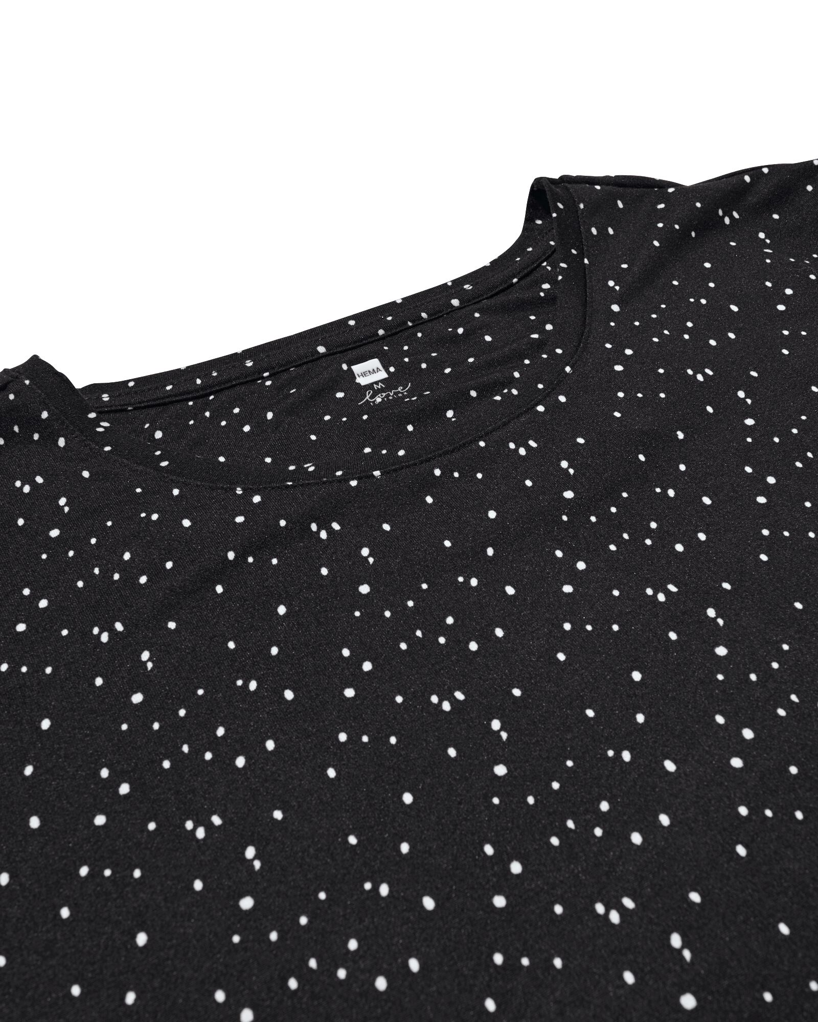 dames nachthemd micro zwart S - 23400334 - HEMA