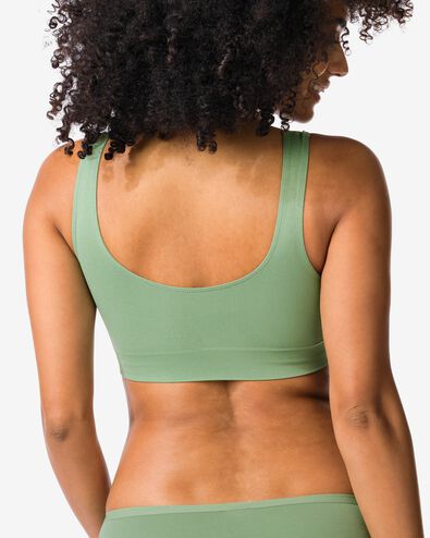 haut non pr&eacute;form&eacute; sans armature ni couture vert vert - 21805770GREEN - HEMA
