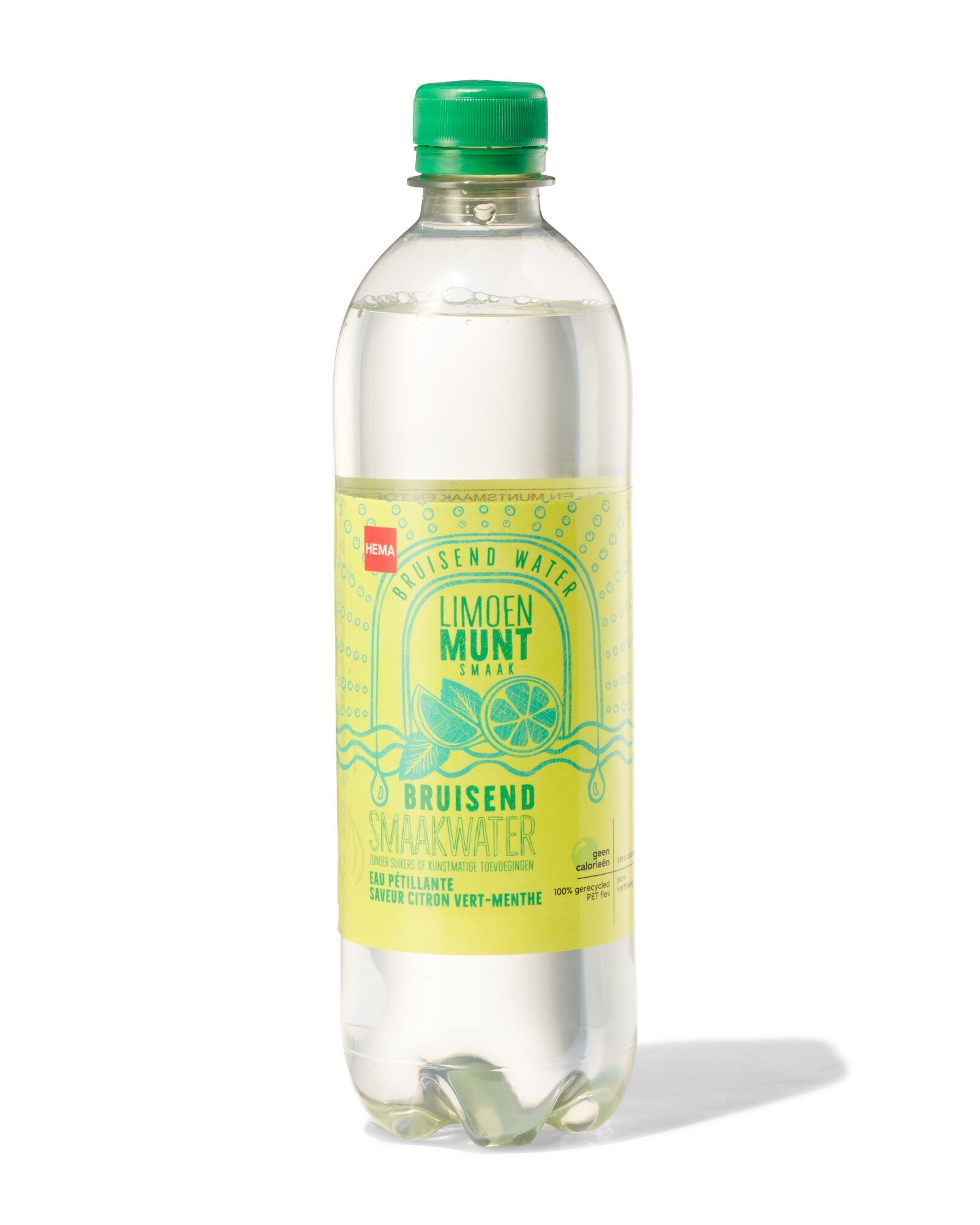 bruisend smaakwater limoen-munt 600ml - 17410102 - HEMA