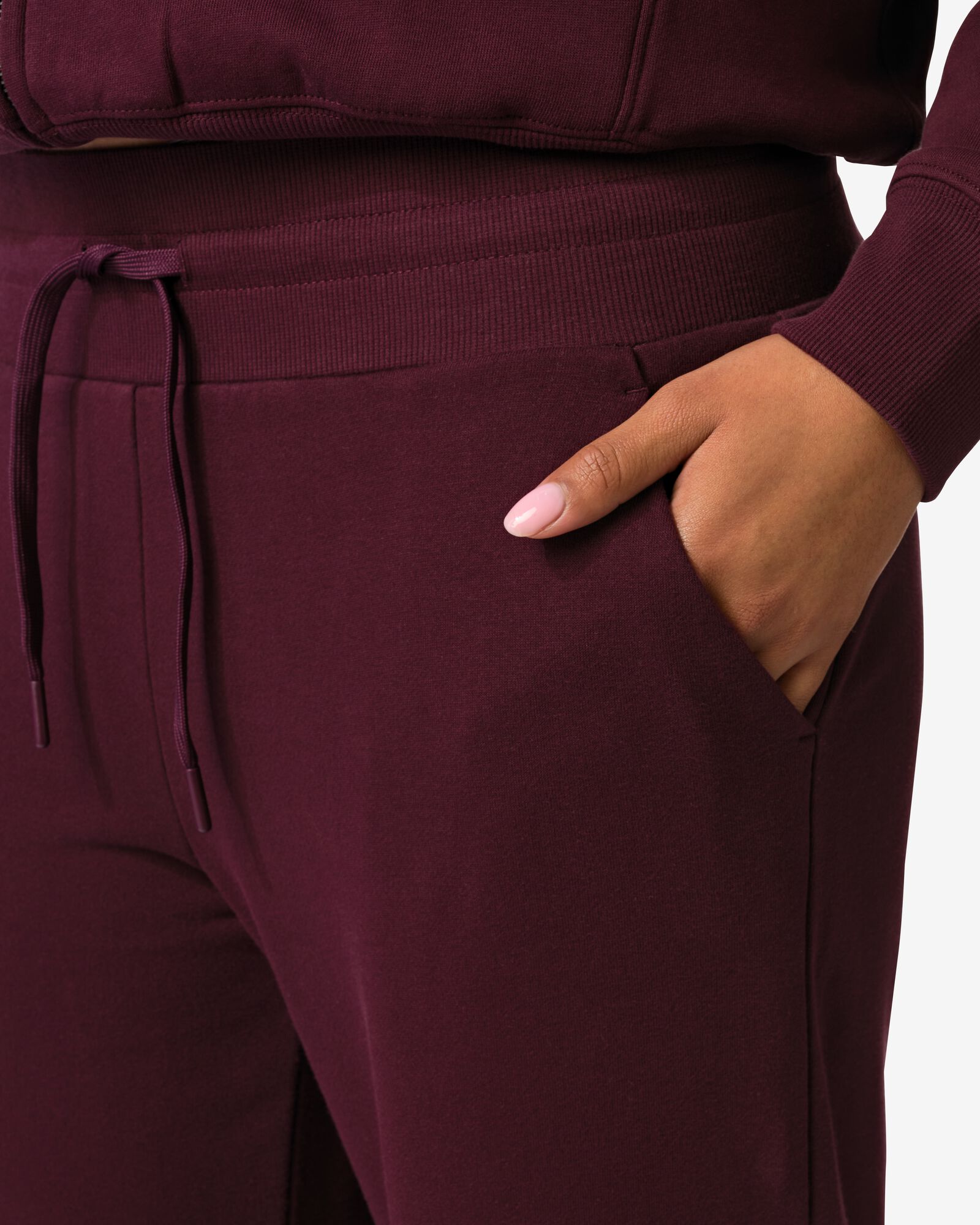 short sweat femme coupe ample bordeaux bordeaux - 36000589BURGUNDYRED - HEMA