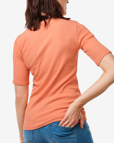 Damen-Shirt Clara, Feinripp rosa rosa - 1000029598 - HEMA