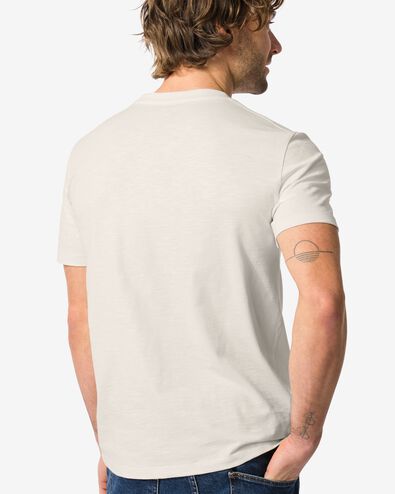 T-shirt homme Lorenzo blanc cass&eacute; - 2140610OFFWHITE - HEMA