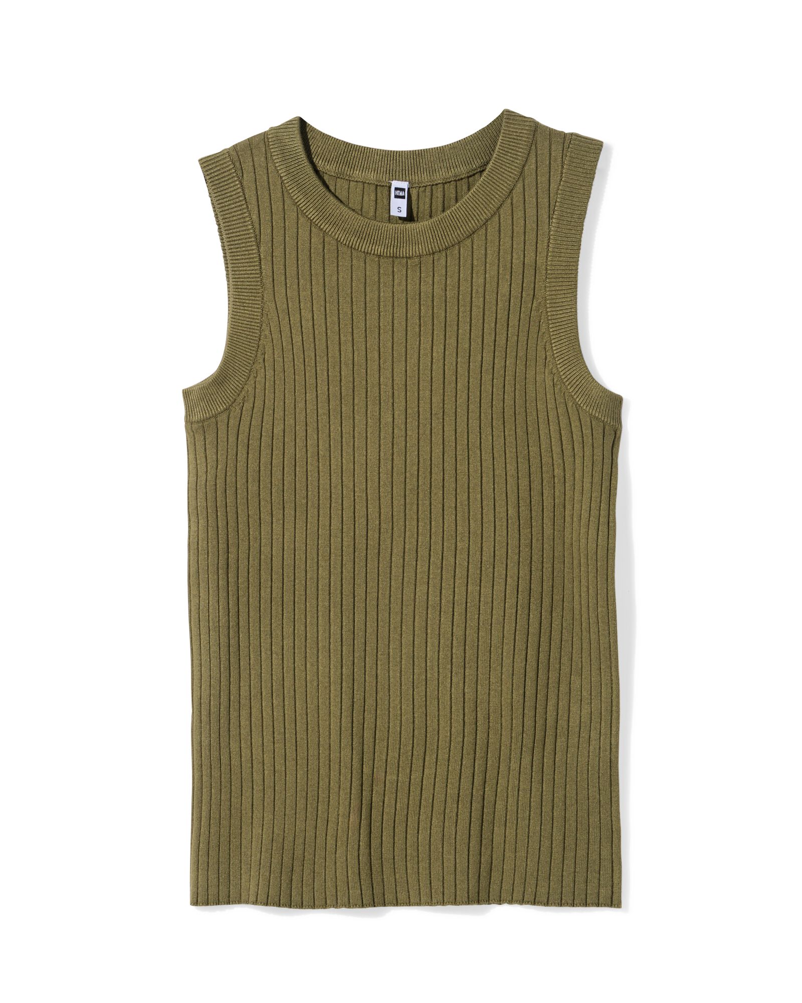 Damentop Frida, gerippt gr&uuml;n - 36303450GREEN - HEMA