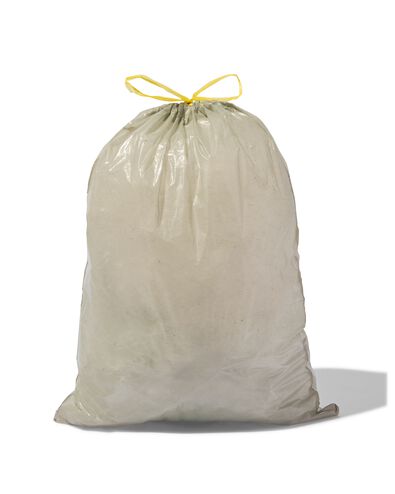 huisvuilzakken met trekband 60L gerecycled plastic - 15 stuks - 20510088 - HEMA