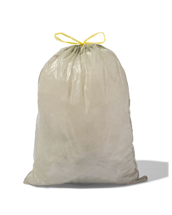 huisvuilzakken met trekband 60L gerecycled plastic - 15 stuks - 20510088 - HEMA
