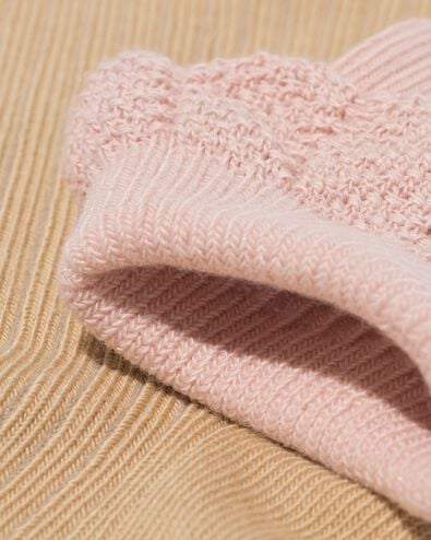 chaussettes enfant broderie - 5 paires vieux rose vieux rose - 4320760OLDPINK - HEMA