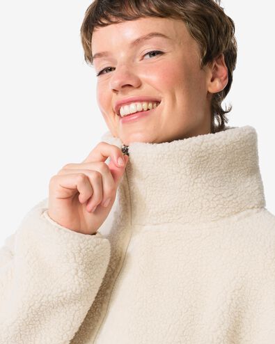 Damen-Sherpa-Jacke cremefarben cremefarben - 36000194CREAM - HEMA