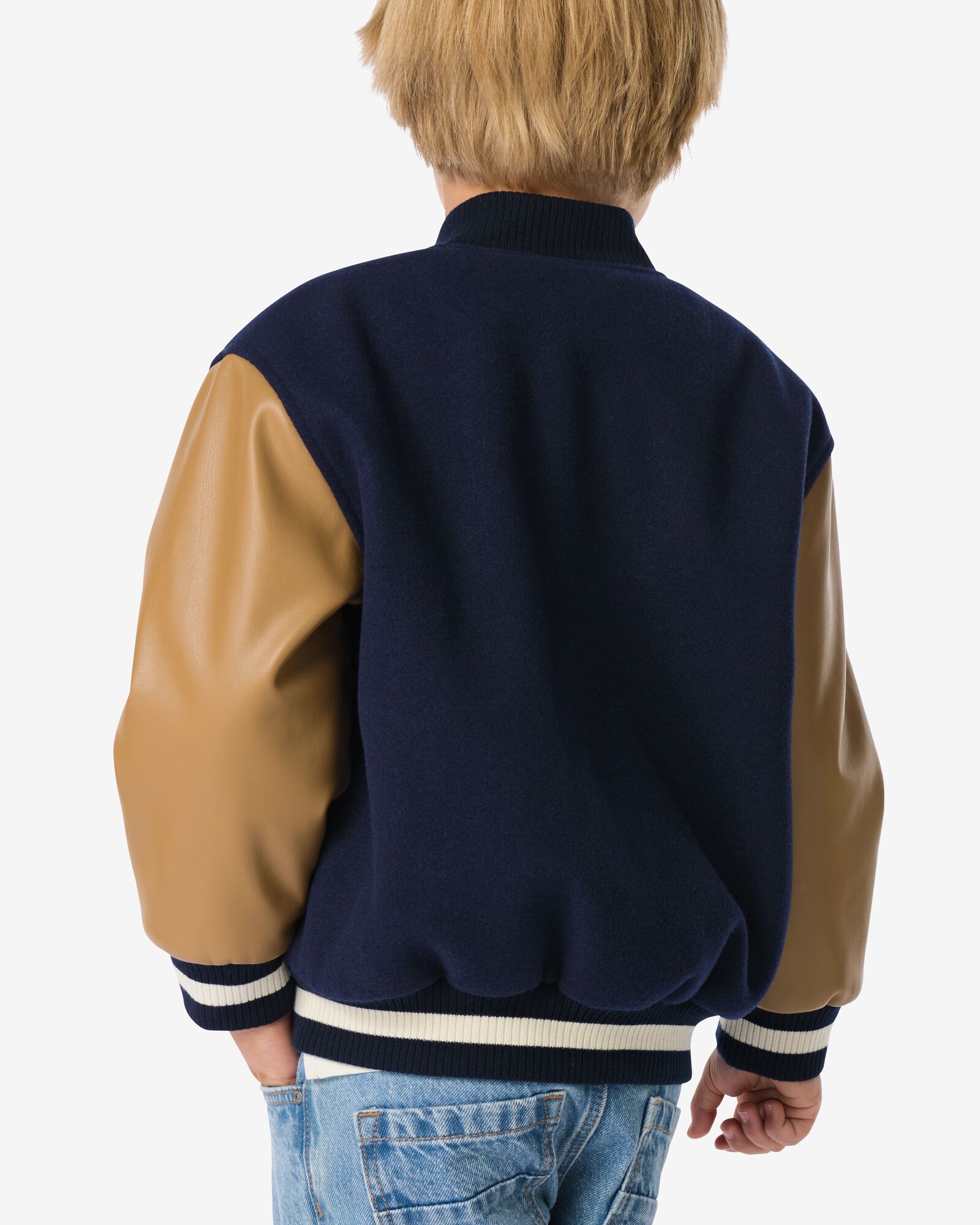 kinderbomberjack PU blauw blauw - 30705838BLUE - HEMA