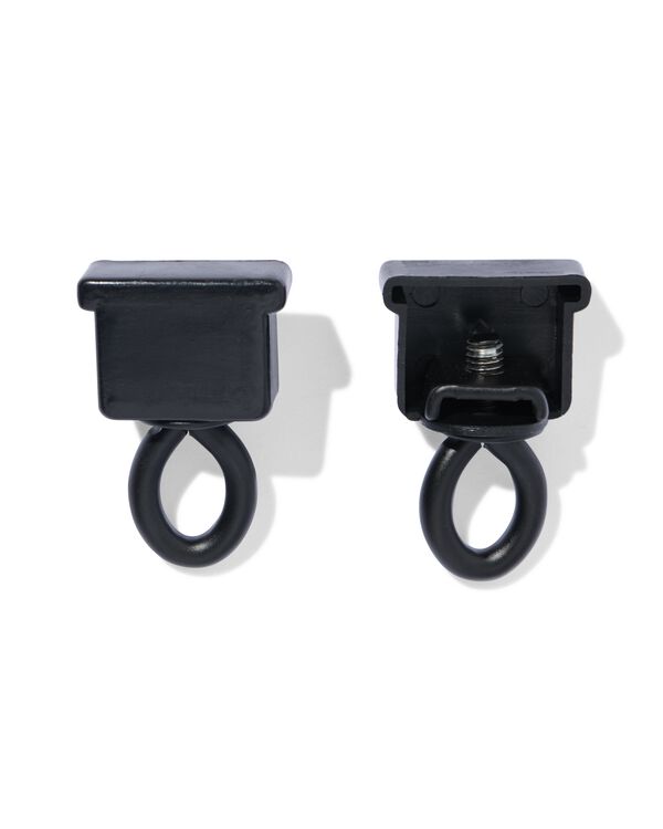 eindstop met kap zwart - 2 stuks - 7502013 - HEMA