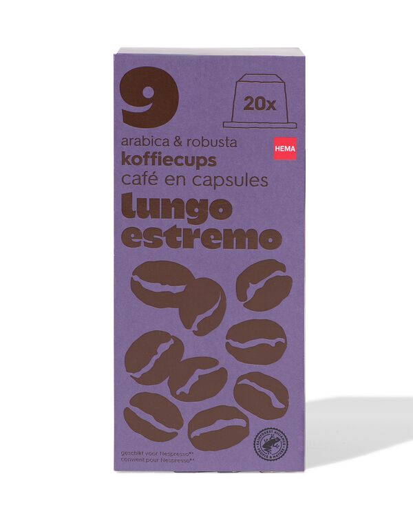 koffiecups lungo estremo - 20 stuks - 17180053 - HEMA