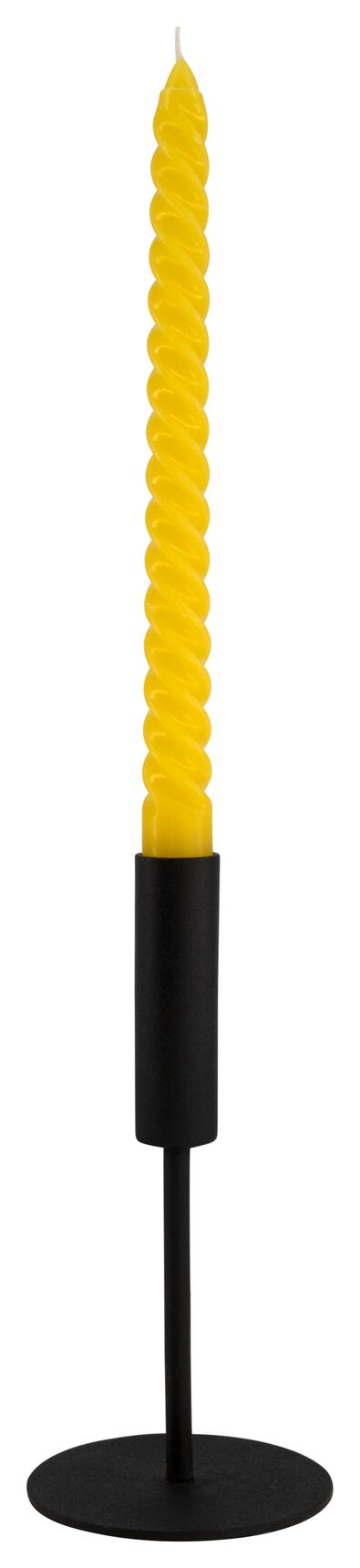 2 longues bougies dintérieur torsadées Ø2x25 jaune - 13506012 - HEMA