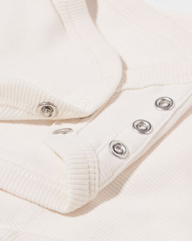 Newborn Mitwachsender Wickelstrampler, gerippt eierschalenfarben eierschalenfarben - 33450520OFFWHITE - HEMA