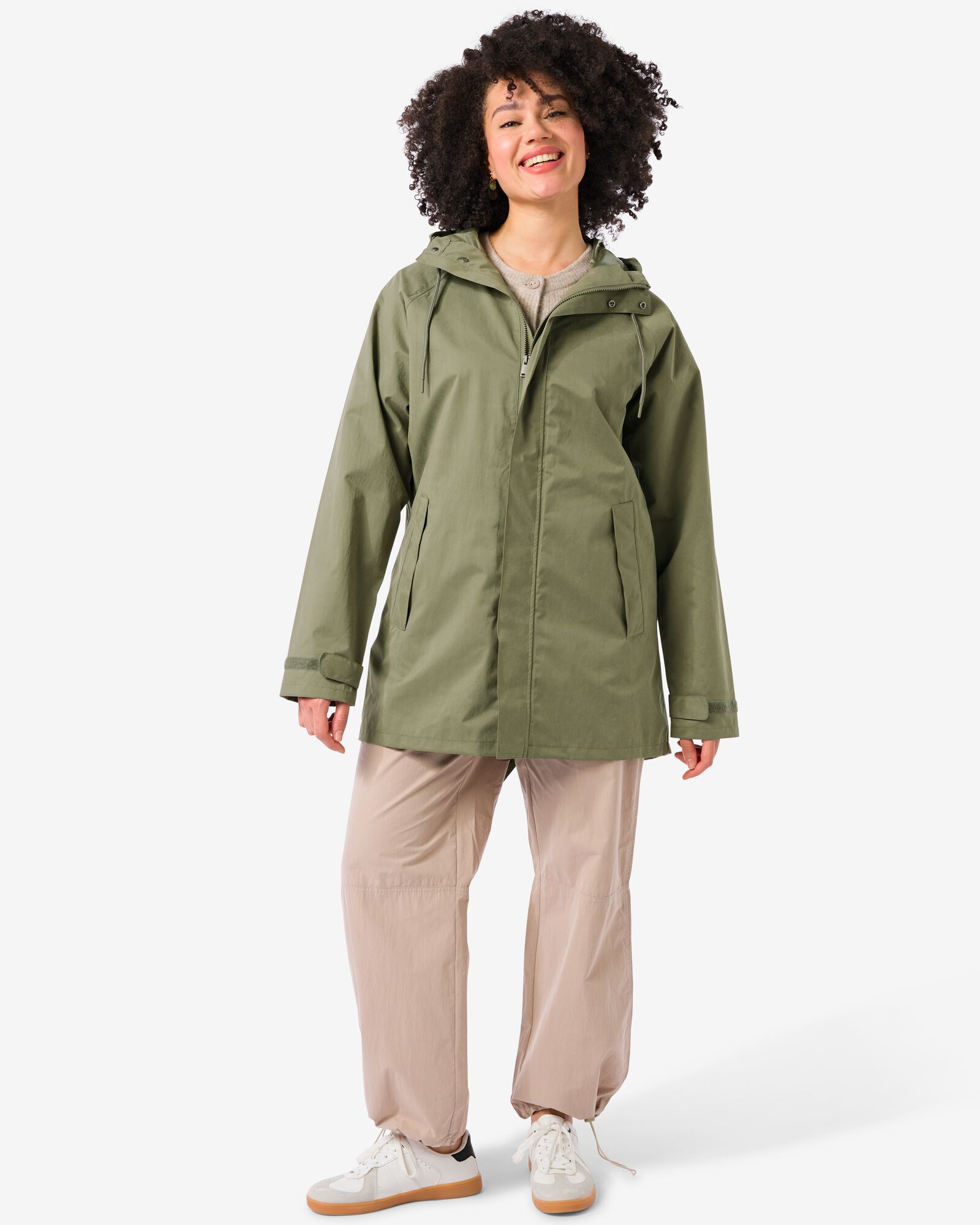 regenjas voor volwassenen khaki khaki - 34450070KHAKI - HEMA