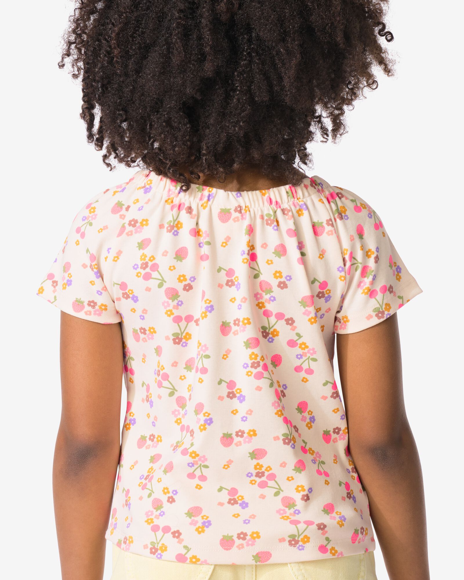 t-shirt enfant jersey fraises &eacute;cru &eacute;cru - 30824108ECRU - HEMA