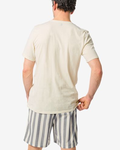 pyjacourt homme à rayures jersey-popeline de coton blanc cassé blanc cassé - 23630770OFFWHITE - HEMA