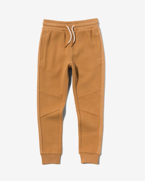 pantalon sweat enfant relief marron - 1000029788 - HEMA