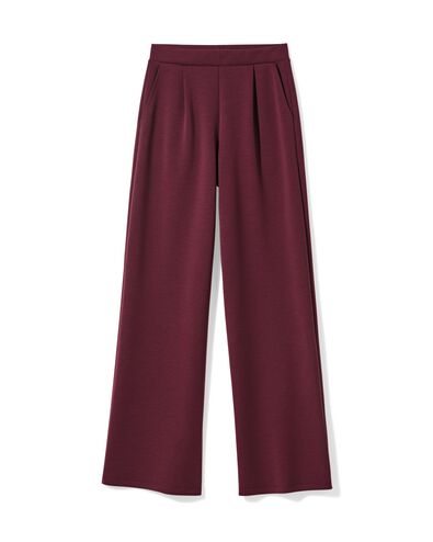 pantalon femme Elly regular fit jersey bordeaux bordeaux - 36206860BURGUNDYRED - HEMA